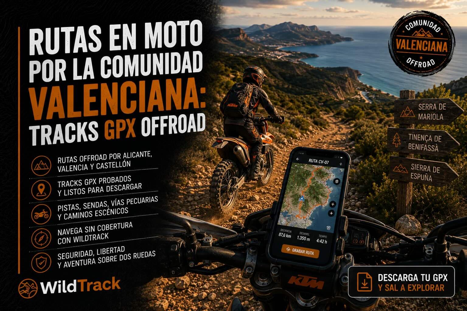 Rutas en Moto por la Comunidad Valenciana: Tracks GPX Offroad